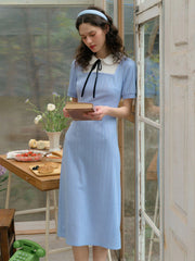 Marlee Bow Peter Pan Collar Contrast Dress