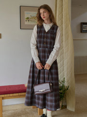 Kinley V-Neck Plaid Dress