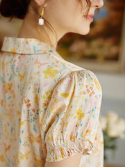 Annie Butterfly Printed Pajama Top