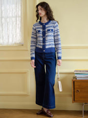 Oakley Crew Neck Contrast Sweater Cardigan