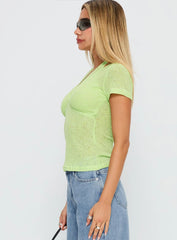 Mint Strap Detail Top