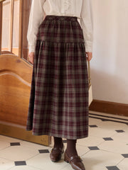 Melina A-Line Plaid Skirt