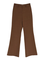 Novah High-waisted Bell-bottomed Caramel Trousers