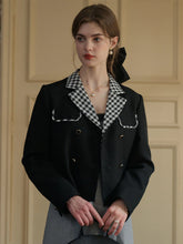 Kennedy Classic Notched Lapel Contrast Check Jacket
