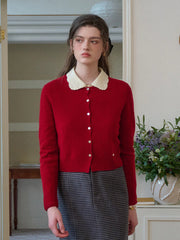 Dayana Round Neck 100% Wool Cardigan