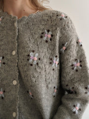 Siena Round Neck Hollow Embroidery Cardigan
