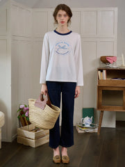 Hunter Round Neck Bow Pattern Top