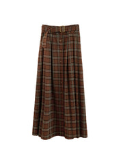Brinley High-Waist Plaid Skirt