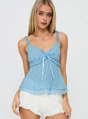 Taini Top Blue Check