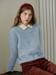 Izabella Round Neck Wool Sweater