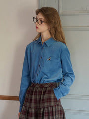 Davina Removable Notch Lapel 100% Cotton Shirt