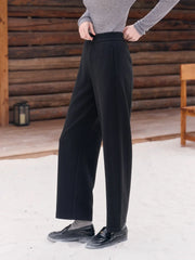 Jessie Silhouette Straight Wool Trousers
