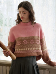 Savannah Geo Pattern Drop Shoulder Sweater