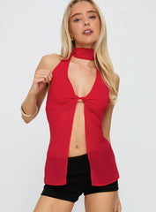 Scarface Tie Top Red