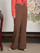 Novah High-waisted Bell-bottomed Caramel Trousers