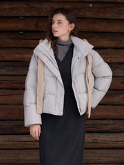 Maisy Stand Collar Short Down Jacket