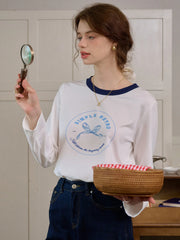 Hunter Round Neck Bow Pattern Top