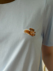 Daphne Round Neck Embroidery 100% Cotton T-shirt