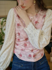 Maren Round Neck Rose Blouse