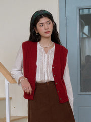 Hanna V-Neck Wool Vest