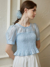 Lillie Vintage Court Ruffle Puff Sleeve Blouse