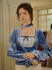 Nicolette Square Neck Bow Boluse