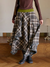 Whitley Plaid Wool Skirt