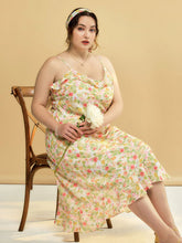 Plus Size Kama Floral Chiffon Slip Dress