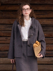 Kylee Houndstooth Wool Jacket