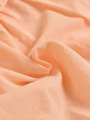 Lucy Embroidered Orange Lace-up Tank Top