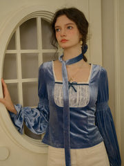 Nicolette Square Neck Bow Boluse