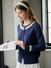 Soleil Round Neck Lace Cardigan