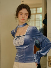 Nicolette Square Neck Bow Boluse