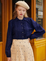 Tobey Navy Blue Blouse