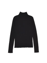 Amanda Ruffle Collar 100% Wool Sweater