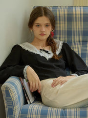 Bella Retro V-neck Short Blouse