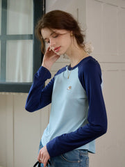 Abby Round Neck Embroidery Top