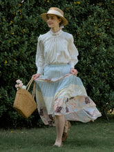 Aylin Mock Neck Embroidered White Shirt