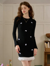 Rhea Round Neck Bow Knit Dress