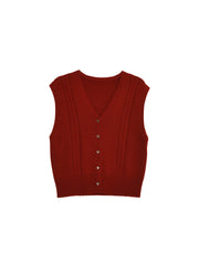 Hanna V-Neck Wool Vest