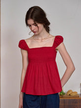 Riley Square Neck 100% Cotton Blouse