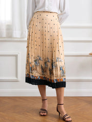 Kaitlyn Figure Graphic Pleated Skirt