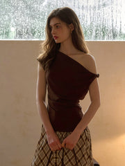 Andrea Off-shoulder Waist Lyocell Top