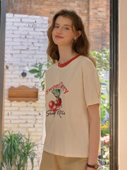 Lucille Round Neck 100% Cotton T-shirt