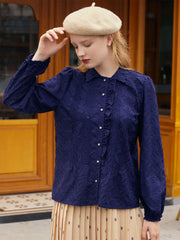 Tobey Navy Blue Blouse