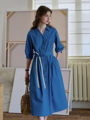 Dolly V-Neck 100% Cotton Dress