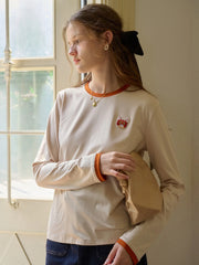 Natalie Custom Knit Color-Block Round Neck T-Shirt