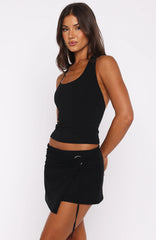 Tropic Temptations Mini Skirt Black