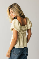 Kevin Peplum Blouse in Natural