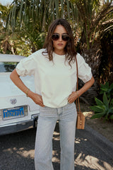 Wyatt Tiered Sleeve Top in Cream